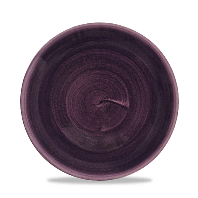 Stonecast Patina Deep Purple Coupe Plate 8.66inch / 21.7cm
