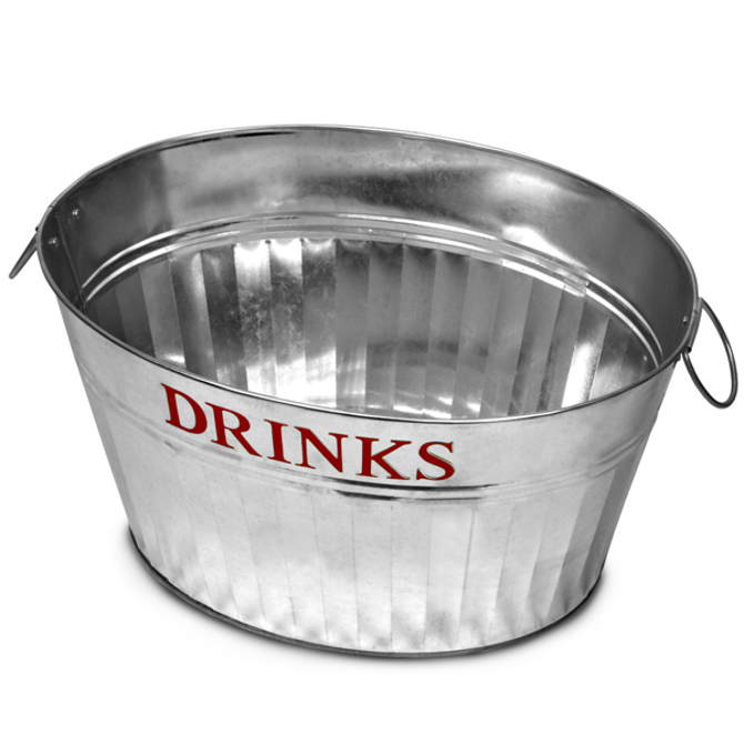 Galvanised Steel Drinks Party Tub