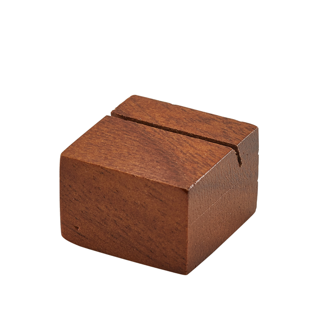 Acacia Wood Sign Holder 3 x 3 x 2cm