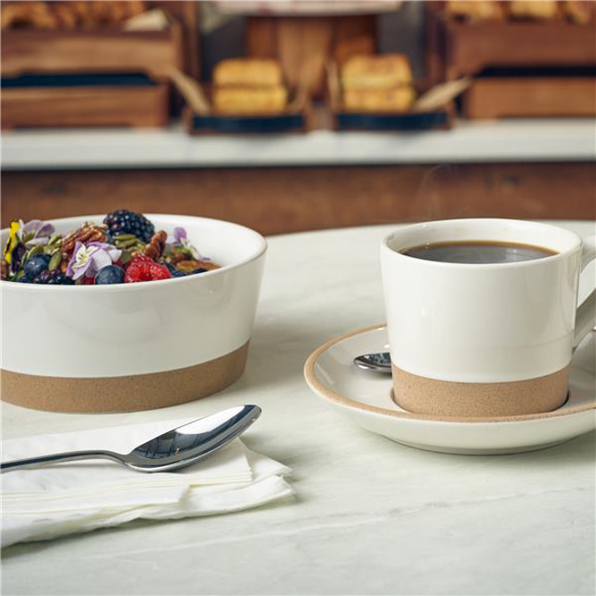 GenWare Kava White Stoneware Saucer 16cm