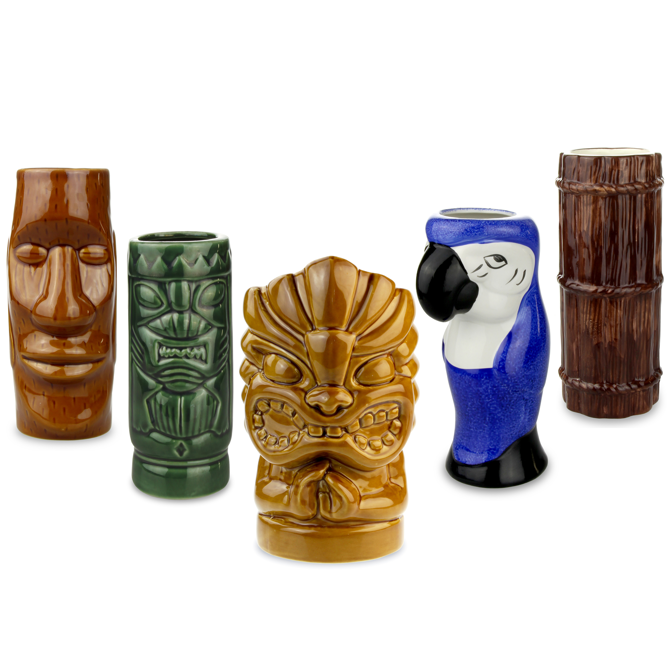 Ceramic Luau Tiki Party Pack