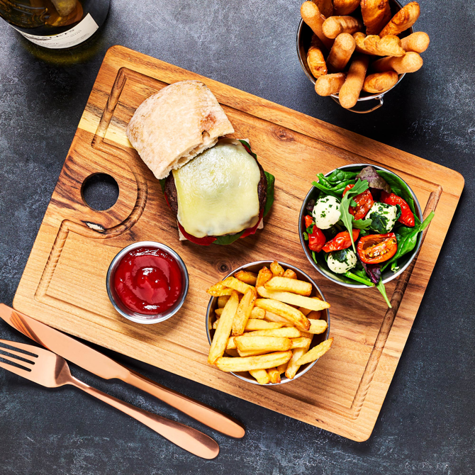 Teak Wood Serving Board 30.5 x 23cm