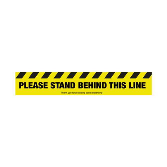 Please Stand Behind This Line Floor Graphic 60 x 10cm