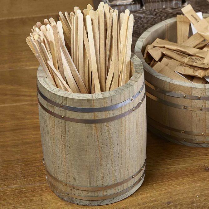 Genware Miniature Wooden Barrel 11.5 x 13.5cm