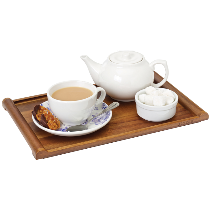 Acacia Rolled Edged Tray 34 x 22cm
