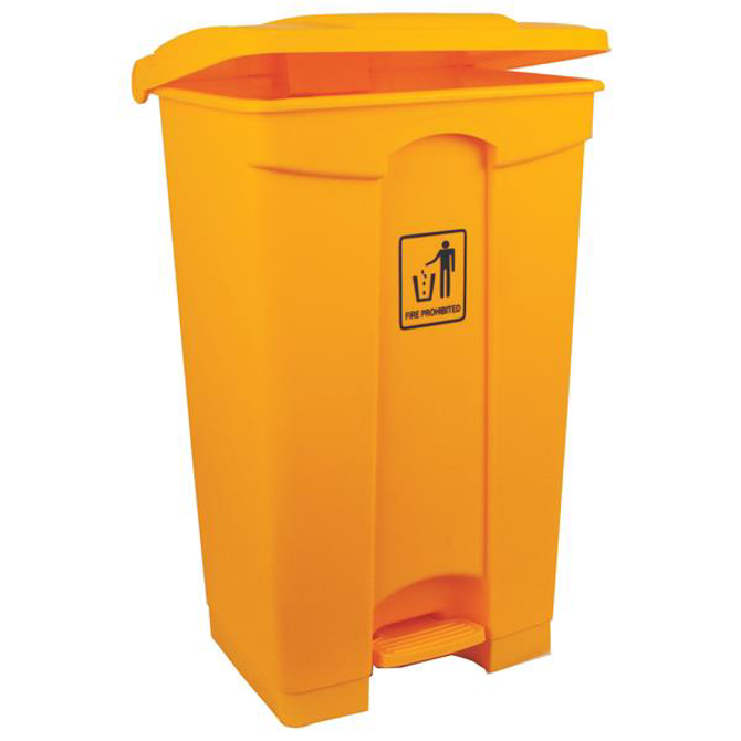 Robert Scott Yellow Large Step-on Pedal Bin 87ltr