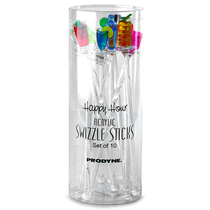 Happy Hour Acrylic Swizzle Sticks