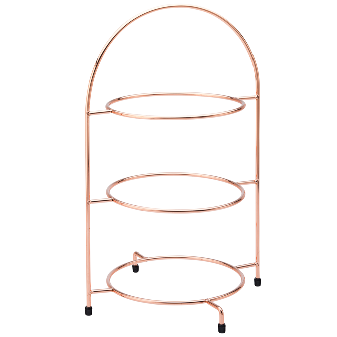 Utopia 3 Tier Copper Plate Stand 17inch / 43cm