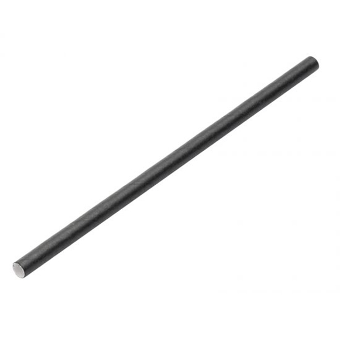 Black Paper Sip Straws 5.5inch