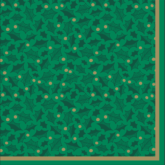 Swantex Green Twelfth Night Napkin 33cm 2 Ply
