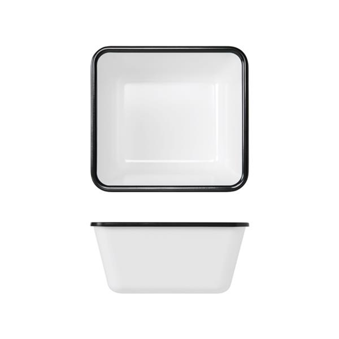 Black/White Melamine Athens GN1/6 Deep Dish 17.6 x 16.2 x 8cm