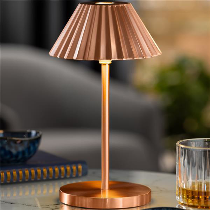 Aruba LED Cordless Lamp 23cm - Brushed Copper