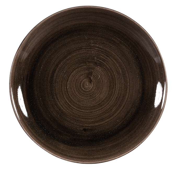 Churchill Stonecast Patina Iron Black Coupe Plates 10.25inch / 26cm