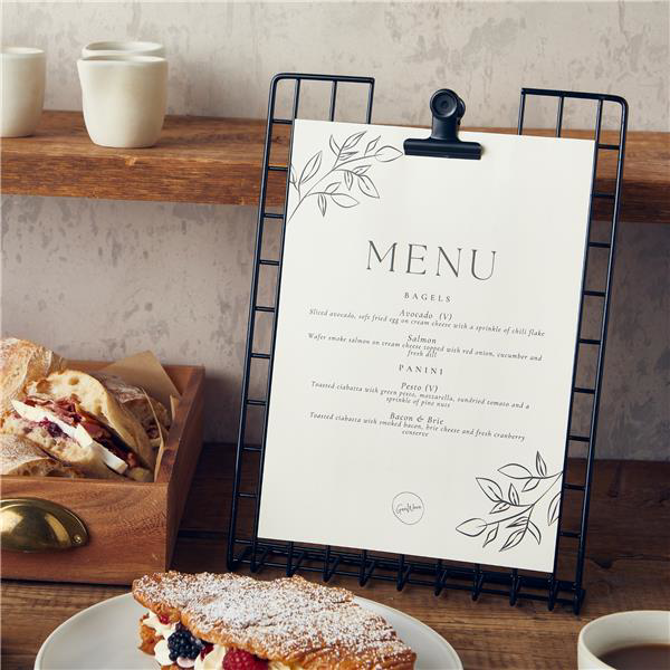 GenWare Black Wire A4 Menu Holder