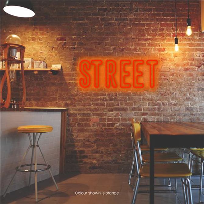 Street LED Neon Sign Warm Orange