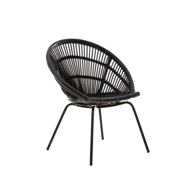 Lagom Black Rattan Chair