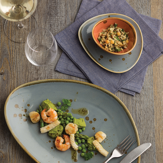 Utopia Earth Linen Oblong Plates 11.5inch / 29cm