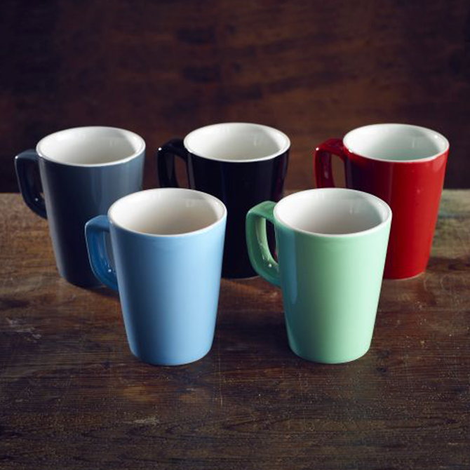 Genware Latte Mug Green 12oz / 340ml