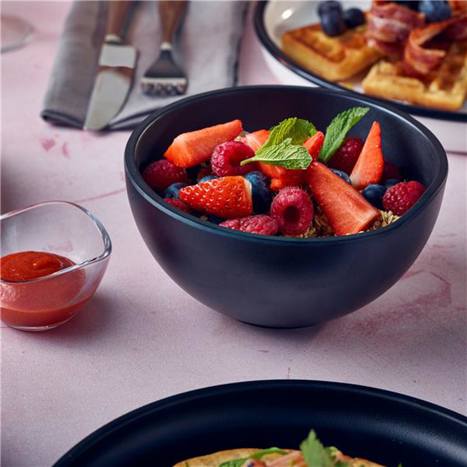 Black Copenhagen Melamine Bowl 15.5 x 7.5cm