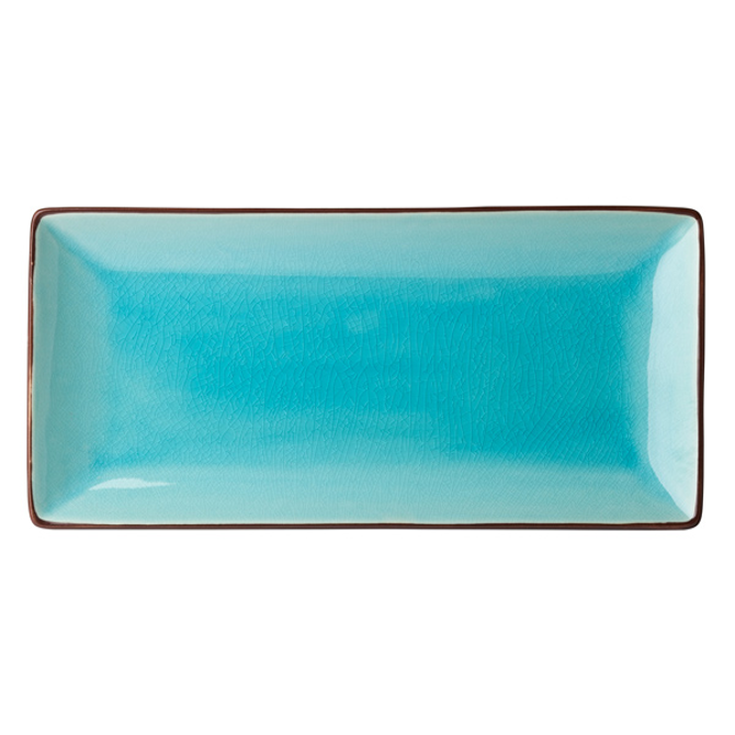 Utopia Soho Rectangular Plate Aqua 30 x 14cm