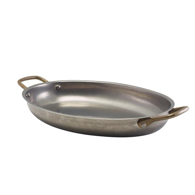 GenWare Vintage Steel Oval Dish 30 x 8inch / 21cm