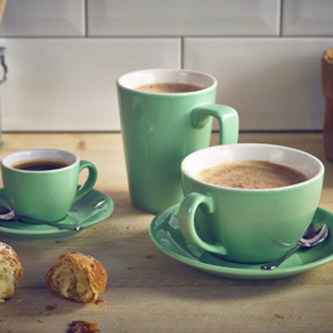 Genware Latte Mug Green 12oz / 340ml