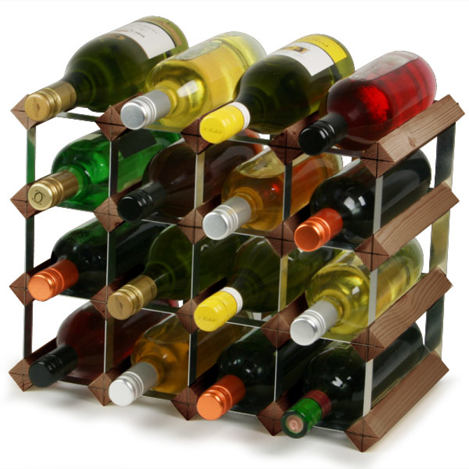 Traditional Wooden Wine Racks - Dark Oak