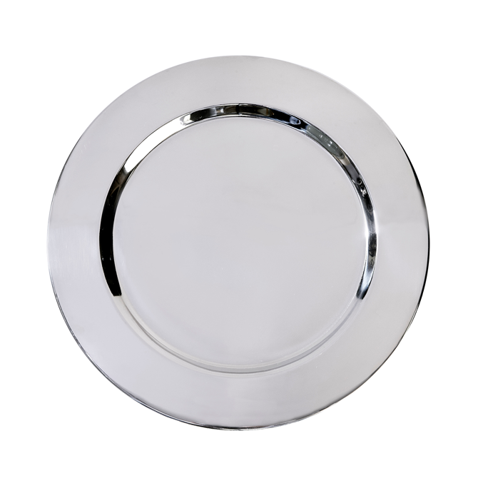 Polished Stainless Steel Charger Plate 33cm