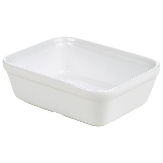Genware Porcelain Rectangular Pie Dish 15.5 x 11.5cm