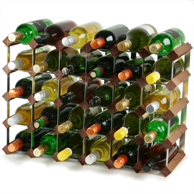 Traditional Wooden Wine Racks - Dark Oak