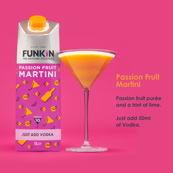 Funkin Passionfruit Martini Cocktail Mixer 1ltr