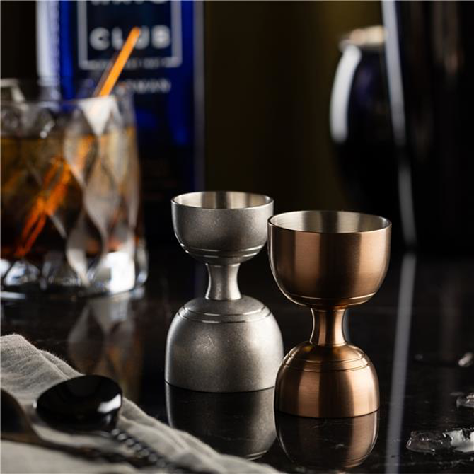 Distressed Steel Bulb Jigger 25ml/50ml