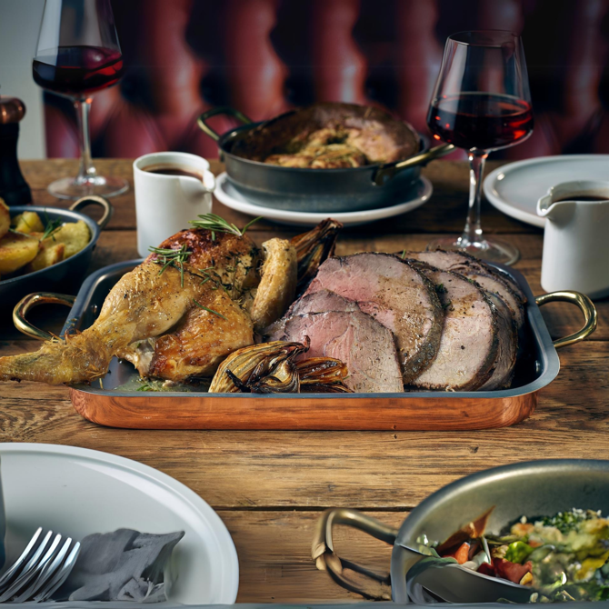 GenWare Copper Plated Deep Tray 33 x 23.5cm