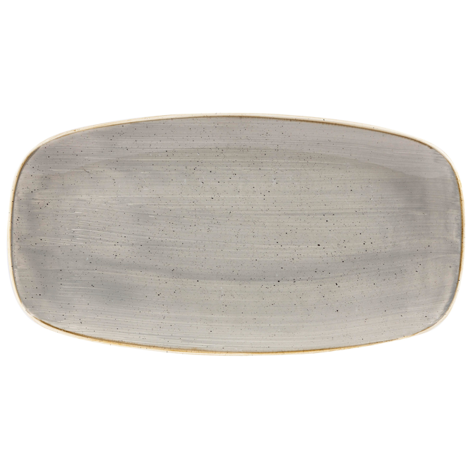 Churchill Stonecast Oblong Chefs Platter Peppercorn Grey 13.87inch / 35.5cm