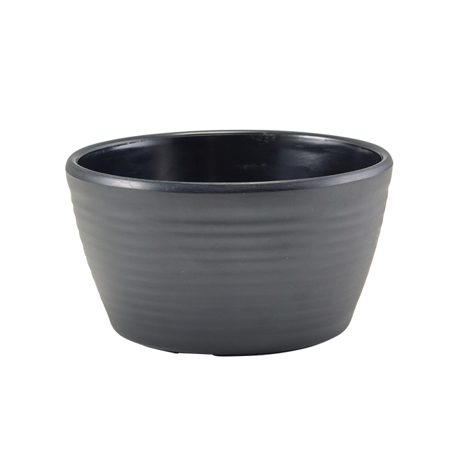 GenWare Melamine Matt Black Ripple Ramekin 2oz / 56ml