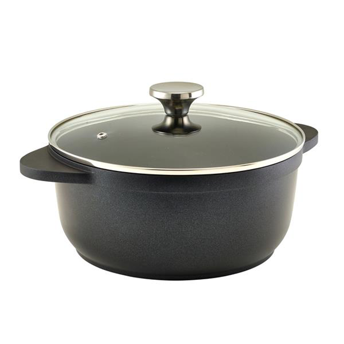 GenWare Glass Lid For Cast Aluminium Casserole Dish 24cm