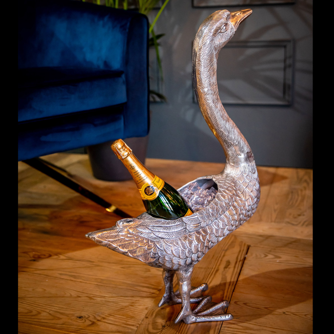 Goose Wine Cooler with Head Raised