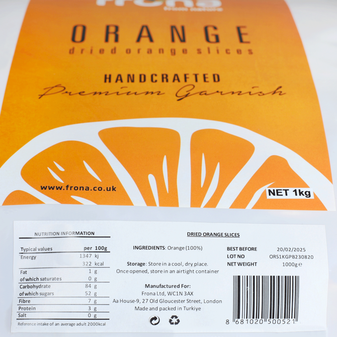 Frona Dried Orange Slices 1kg