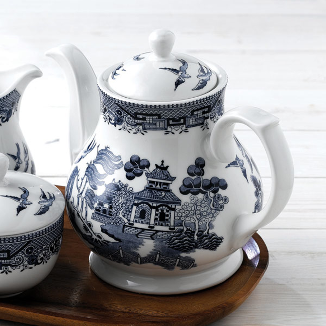 Churchill blue willow teapot best sale