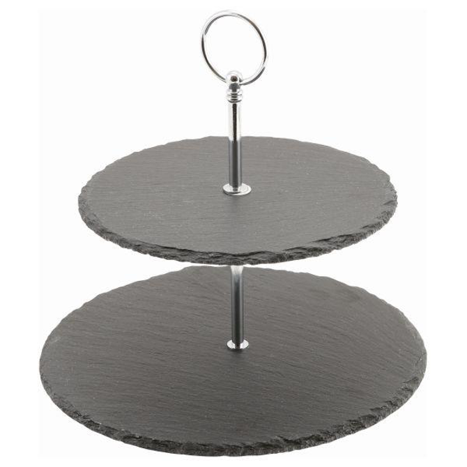 GenWare Slate 2 Tier Cake Stand