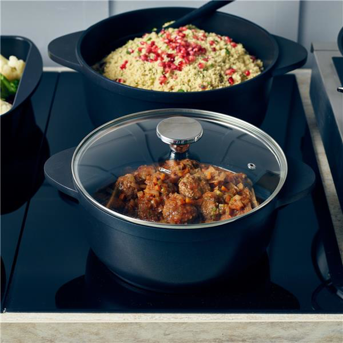 GenWare Glass Lid For Cast Aluminium Casserole Dish 28cm