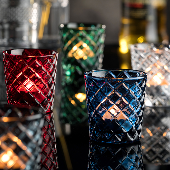Criss Cross Blue Nightlight Holder