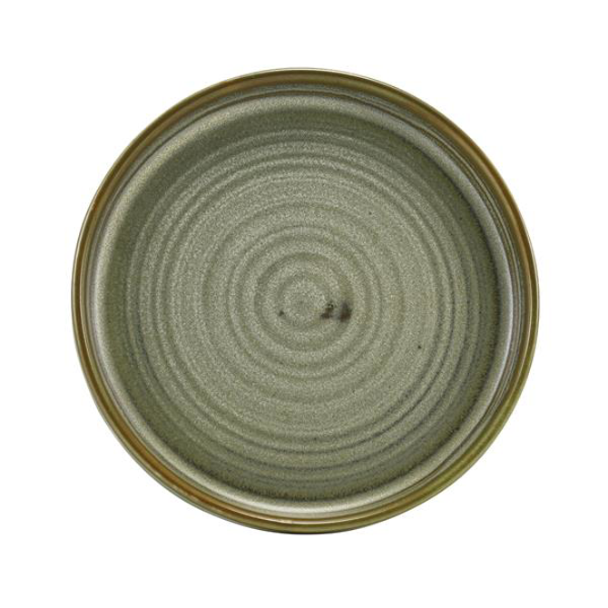 Terra Porcelain Matt Grey Low Presentation Plate 5.5inch / 14cm