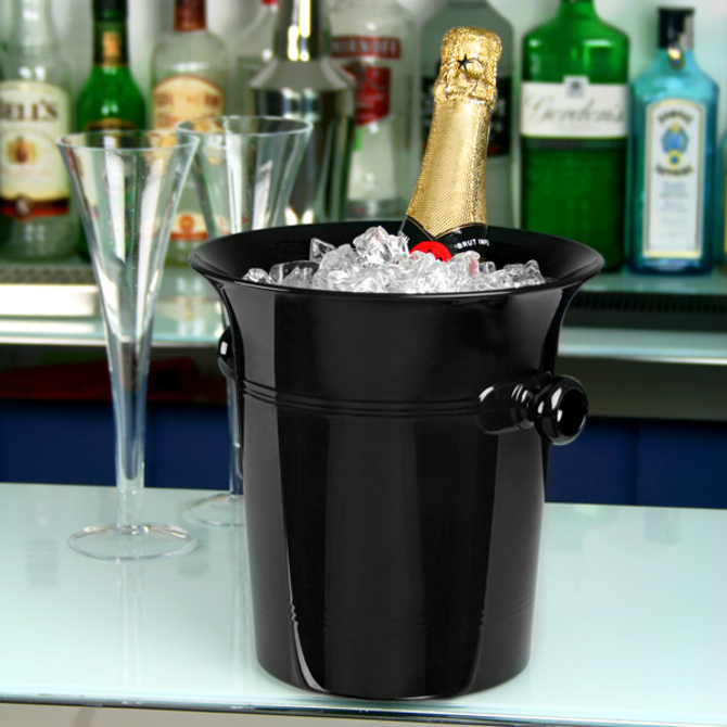 Acrylic Wine & Champagne Bucket Black