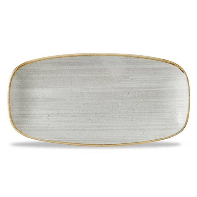 Stonecast Raw Grey Oblong Chefs Plate 7.8 x 4.75inch / 19.8 x 12cm