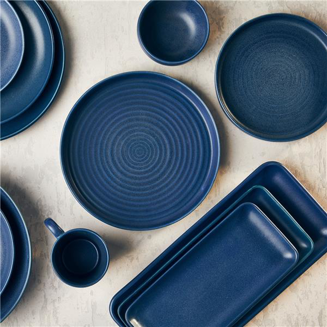 Terra Stoneware Antigo Denim Narrow Rectangular Platter 31 x 14cm
