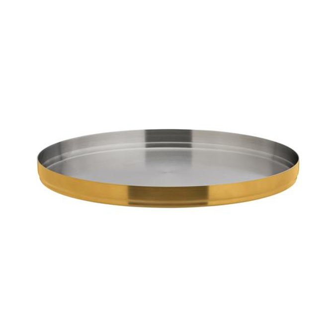 Brushed Gold Round Plate 9inch / 23cm