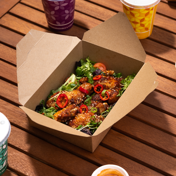 #2c Kraft Hot Food Box