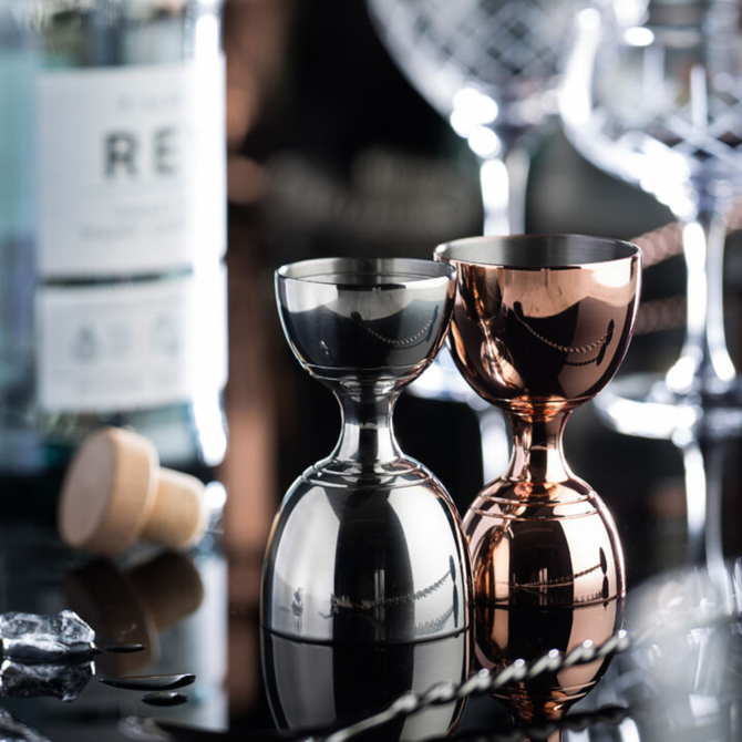Copper Round Bulb Jigger 25ml/ 50ml