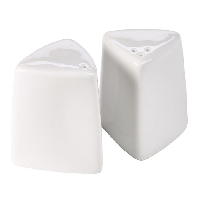 Royal Genware Triangular Salt and Pepper Pots